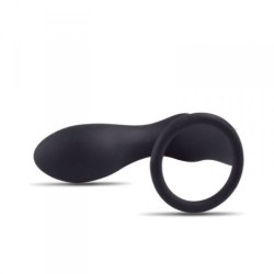 Plug Anal Vibrator cu Inel P-Ring Dark Side Negru