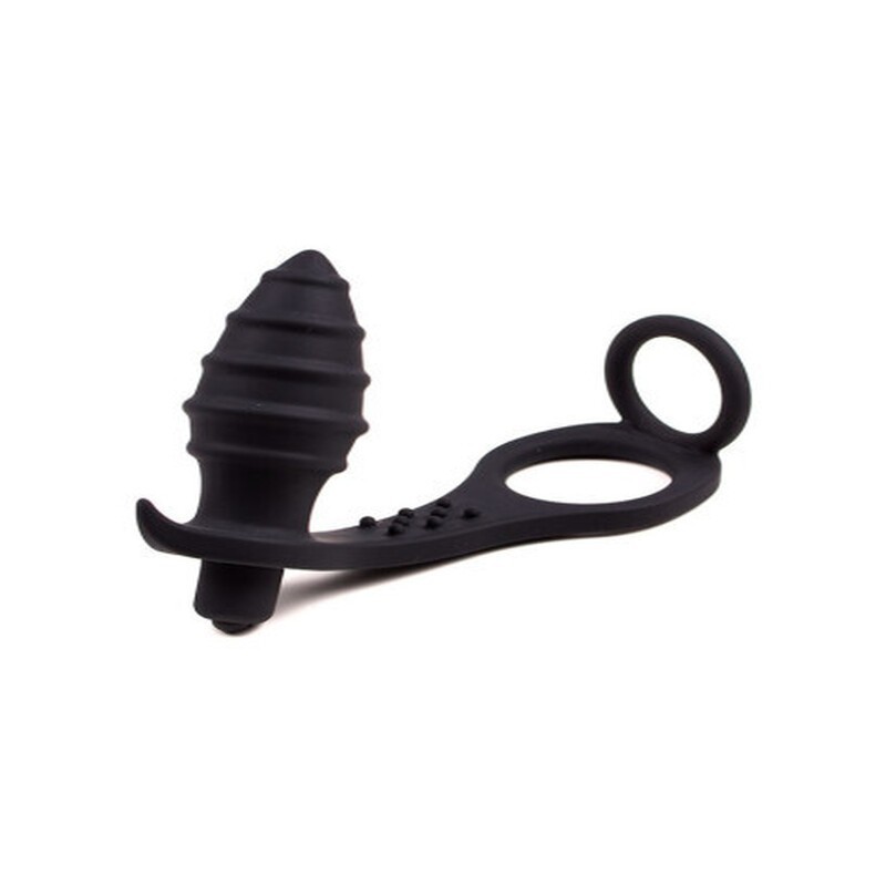 Anal Vibrator Plug med Ring Sort Rock It