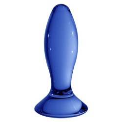 Analplug aus Glas Follower Chrystalino Blau