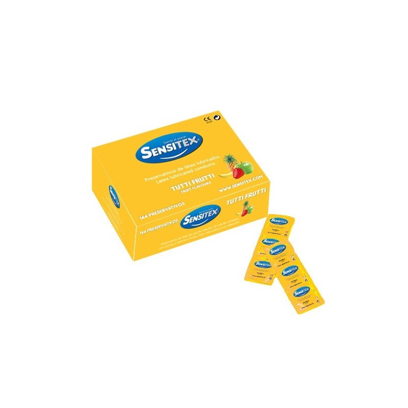 Tuttifrutti Kondomer 144 Enheder Sensitex
