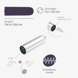 Quackers Uzlādējams USB Vibrējoša Bumbiņa Balta Crushious