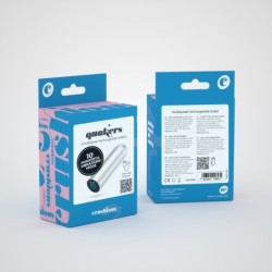 Quackers Bala Vibratória Recarregável Por USB Branca Crushious