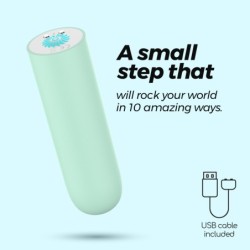 Quackers Vibrirajoča Krogla Polnilna Preko Usb Zelena Meta Crushious