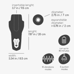 Quasar Masturbateur Rechargeable Avec Succion Crushious