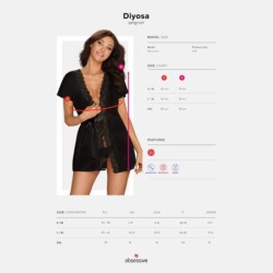 Zwarte Obsessive Diyosa Badjas 40-42 L/XL