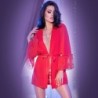 Badjas en String Cr-4084 Rood 42 XL