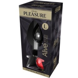 Anal Pleasure Mini Plug Metal Röd Storlek L