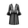Peignoir Et String Leafa Noir Eco Collection Passion 40-42 L/XL