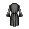 Peignoir Et String Leafa Noir Eco Collection Passion 40-42 L/XL