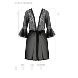 Leafa Musta Aamutakki ja Stringit Eco Collection Passion 40-42 L/XL