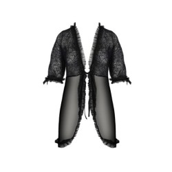 Peignoir Et String Selaginella Noir Eco Collection Passion 40-42 L/XL