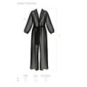 Zinnia Black Eco Passion Robe & Thong UK Size 16-18 XXL/3XL