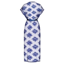 Szlafrok Flowlace Obsessive Niebieski 36-38 S/M