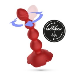 Rosaline Rotating Anal Plug With Remote Control by Crushious