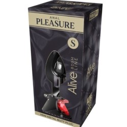 Anal Pleasure Mini Plug Metal Rojo Talla S