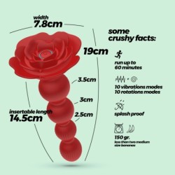 Rosaline Rotating Anal Plug With Remote Control by Crushious