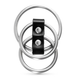 Σαρούμαν Σετ 3 Δαχτυλιδιών για το Πέος Από Μέταλλο Crushious