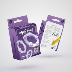 Set di Anelli Pene Triple Bead Trasparenti Crushious