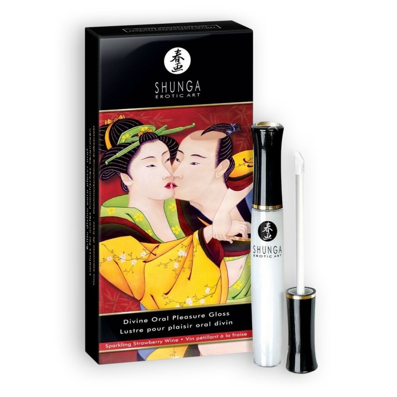 Shunga Divine Oral Pleasure Gloss Champagne Fraise 10Ml