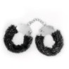 Spangle Algemas Metálicas Com Pelúcia Preta Crushious