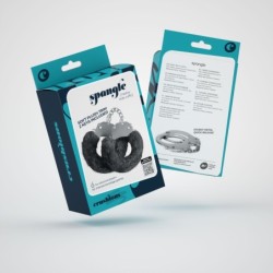 Spangle Metalen Handboeien met Pluche Zwart Crushious