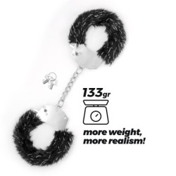 Spangle Метални Белезници с Плюш Черни Crushious