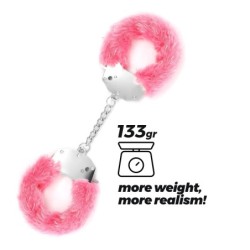 Spangle Esposas De Metal Con Peluche Rosa Crushious