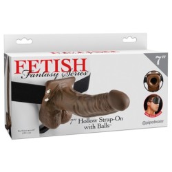 Strap-On Oco Com Testículos 7" Fetish Fantasy Series Mulato