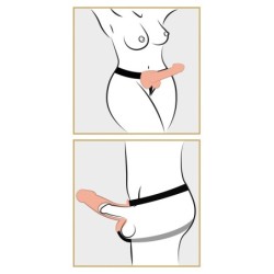 Strap-On Oco Com Testículos 9" Fetish Fantasy Series Branco