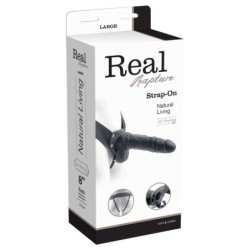 Strap-On Oco Com Testículos Real Rapture Air Feeling 8" Preto