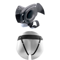 Strap-On Oco Com Testículos Real Rapture Air Feeling 8" Preto