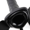 Strap-On Hul Med Vibration 8'' Vibrerende Hollow Fetish Fantasy Series Sort