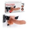 Strap-On Oco Com Vibração E Testículos 7" Fetish Fantasy Series Branco