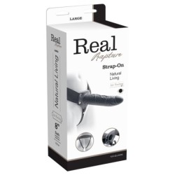Strap-On Hul Med Ægte Vibration Rapture Air Feeling 8" Sort