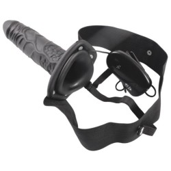 Strap-On Hul Med Ægte Vibration Rapture Air Feeling 8" Sort