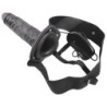 Strap-On Hul Med Ægte Vibration Rapture Air Feeling 8" Sort