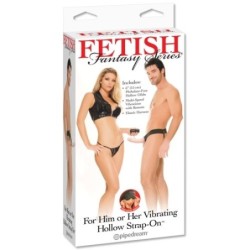Strap-On Creux Avec Vibration Vibrating Hollow Strap-On Fetish Fantasy Series Blanc