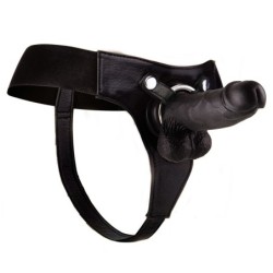 Realistisk Strap-On i Läder Ouch! 8 Tum Svart