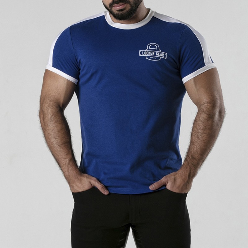 Tričko Padlock T-Shirt Modré Locker Gear 36 S