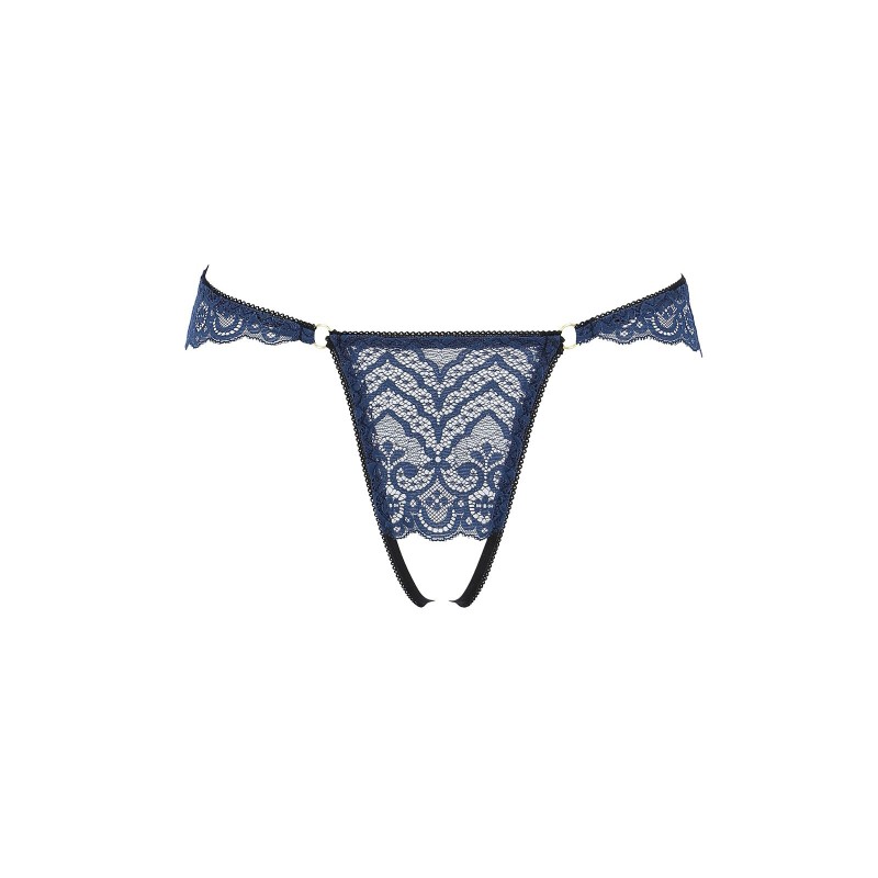 Tanga Com Abertura Lyria Azul Passion 40-42 L/XL
