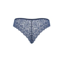 Tanga Com Abertura Lyria Azul Passion 40-42 L/XL