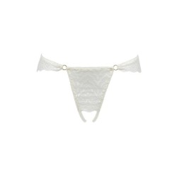 Stringi Z Otworem Lyria Białe Passion 40-42 L/XL