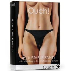 String z vibrirajočo kroglico Ouch! Črna