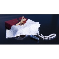 Parelstring Cr-4395 Wit met Vibrerende Bullet 42 XL