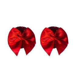 Kryty na bradavky se stuhami Burlesque Blaze Red Lola Games