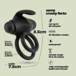 Thumper Doble Anillo Vibrador Para El Pene Con Mando A Distancia Crushious