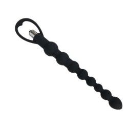 Șirag de Perle Anale cu Vibrație Maramba Negru Intimen