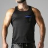 Tričko Look At Harder Modré Locker Gear 40 L