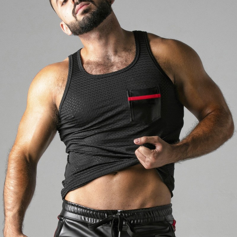 Maglietta Look At Harder Rosso Locker Gear 42 XL