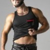 Maglietta Look At Harder Rosso Locker Gear 42 XL